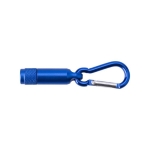 Kleine Taschenlampe aus Aluminium mit Karabiner und LED-Licht farbe köngisblau 41603.75