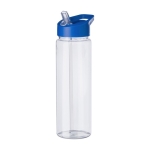 Sportflasche aus recyceltem Kunststoff mit faltbarem Strohhalm, 750 ml farbe blau 41603.75