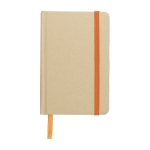 Kraft-Notizbuch mit Cover aus recyceltem Karton, ca. A6-Blatt liniert farbe orange erste Ansicht