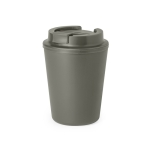 Doppelwandiger To Go Becher aus recyceltem Plastik, 300ml farbe grau erste Ansicht