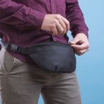 Gürteltasche aus Polyester mit verstellbarem Klickband an der Taille farbe schwarz fünfte Ansicht