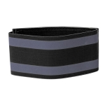 Armband aus Polyester und Elasthan mit zwei reflektierenden Bändern farbe schwarz erste Ansicht