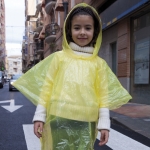 Wasserdichter Poncho in einem runden Schlüsselanhänger für Kinder farbe blau sechste Ansicht