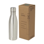 Thermoflasche aus recyceltem Edelstahl, 500 ml farbe silber