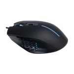 Gaming-Maus mit ergonomischem Design und beleuchtetem Logo farbe schwarz Detailansicht 1