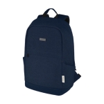 Diebstahlsicherer Laptop-Rucksack aus recyceltem Material, 15,6 farbe marineblau