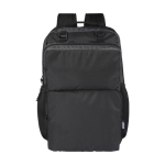 PC-Rucksack aus recyceltem Polyester mit abnehmbarer Hüfttasche, 15 farbe schwarz zweite Vorderansicht