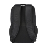 PC-Rucksack aus recyceltem Polyester mit abnehmbarer Hüfttasche, 15 farbe schwarz zweite Rückansicht