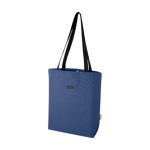 Tasche mit langen Henkeln für PC aus recycelter Baumwolle, 15” farbe marineblau