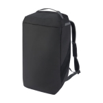 Recycelter, wasserabweisender Sportrucksack mit mehreren Taschen farbe schwarz dritte Ansicht