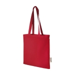 Tasche aus recycelter GRS-Baumwolle mit langen Henkeln, 140 g/m² farbe rot