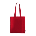 Fairtrade-Baumwolltasche mit langen Henkeln, 180g/m2 farbe rot dritte Ansicht