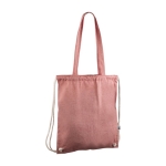 2-in-1-Tasche und Turnbeutel aus Fairtrade-Baumwolle mit Kordelzug farbe rot zweite Ansicht