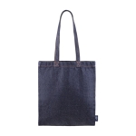 Tasche aus Denim und recycelter Baumwolle mit Logo, 250 g/m2 farbe jeansblau erste Ansicht