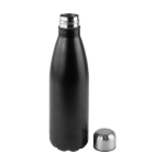 Flasche aus recyceltem Edelstahl mit silbernem Verschluss, 750 ml farbe schwarz erste Ansicht