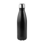 Flasche aus recyceltem Edelstahl mit silbernem Verschluss, 750 ml farbe schwarz zweite Ansicht