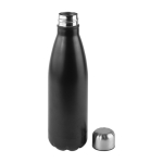 Flasche aus recyceltem Edelstahl mit silbernem Verschluss, 750 ml farbe schwarz vierte Ansicht