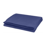 Polyesterdecke mit passender Stickerei als Winter-Merchandising, 150g/m2 farbe blau dritte Ansicht