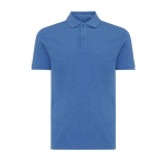 Poloshirt aus Öko-Baumwoll-Piqué, 220 g/m2, Iqoniq Yosemite farbe blau mamoriert