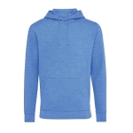 Kapuzenpullover aus ungefärbter Öko-Baumwolle, 340 g/m2, Iqoniq Torres farbe blau mamoriert