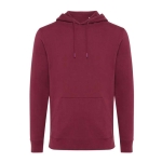 Hoodie aus organischer Baumwolle, slim fit, 340 g/m2, Iqoniq farbe bordeaux