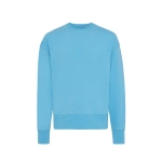 Sweatshirt Oversize aus Öko-Baumwolle, 340 g/m2, Iqoniq Kruger farbe cyan-blau