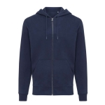 Sweatshirt aus Öko-Baumwolle, 340 g/m2, Iqoniq Abisco farbe marineblau Ansicht mit Druckbereich