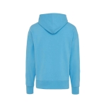 Sweatshirt mit Passform aus Öko-Baumwolle, 340 g/m2, Iqoniq Yoho farbe cyan-blau Ansicht mit Druckbereich