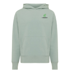 Sweatshirt mit Passform aus Öko-Baumwolle, 340 g/m2, Iqoniq Yoho farbe olivgrün Ansicht mit Logo