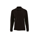 Langarm-Herren-Poloshirt aus Baumwolle, 180 g/m2, SOL'S Perfect farbe schwarz