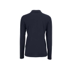 Langarm-Damen-Poloshirt aus Baumwolle, 180 g/m2, SOL'S Perfect farbe marineblau Rückansicht