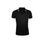 Zweifarbiges Poloshirt für Herren, 200 g/m2, SOL'S Pasadena farbe weiß/schwarz vierte Ansicht