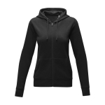 Damen Kapuzenjacke aus Baumwolle, 240 g/m2, Elevate Essentials farbe schwarz zweite Vorderansicht