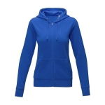 Damen Kapuzenjacke aus Baumwolle, 240 g/m2, Elevate Essentials farbe blau zweite Vorderansicht