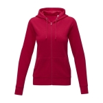 Damen Kapuzenjacke aus Baumwolle, 240 g/m2, Elevate Essentials farbe rot zweite Vorderansicht