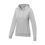 Damen Kapuzenjacke aus Baumwolle, 240 g/m2, Elevate Essentials farbe hellgrau