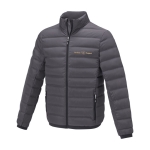 Herren-Daunenjacke aus Polyester, 164 g/m2, Elevate Life farbe dunkelgrau Ansicht mit Transferdruck