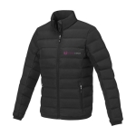 Elegante Damen-Daunenjacke aus Polyester, 164 g/m2, Elevate Life farbe schwarz Ansicht mit Transferdruck