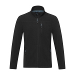 Herren-Fleecejacke aus recyceltem Polyester, 174 g/m2, Elevate NXT farbe schwarz zweite Vorderansicht