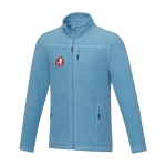 Herren-Fleecejacke aus recyceltem Polyester, 174 g/m2, Elevate NXT farbe blau Ansicht mit Siebdruck