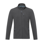 Herren-Fleecejacke aus recyceltem Polyester, 174 g/m2, Elevate NXT farbe dunkelgrau zweite Vorderansicht