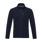 Herren-Fleecejacke aus recyceltem Polyester, 174 g/m2, Elevate NXT farbe marineblau zweite Vorderansicht