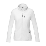 Damen-Fleecejacke aus recyceltem Polyester, 174 g/m2, Elevate NXT farbe weiß zweite Vorderansicht