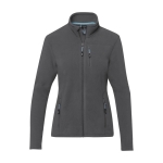 Damen-Fleecejacke aus recyceltem Polyester, 174 g/m2, Elevate NXT farbe dunkelgrau zweite Vorderansicht