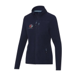 Damen-Fleecejacke aus recyceltem Polyester, 174 g/m2, Elevate NXT farbe marineblau Ansicht mit Siebdruck