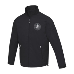 Herrenjacke aus Nylon 320T und Polyester, 60 g/m2, Elevate Life farbe schwarz Ansicht mit Transferdruck