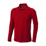 Langarm-Herren Poloshirt aus Baumwolle, 200 g/m2, Elevate Life farbe rot