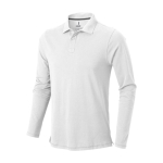 Langarm-Herren Poloshirt aus Baumwolle, 200 g/m2, Elevate Life farbe weiß