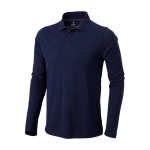 Langarm-Herren Poloshirt aus Baumwolle, 200 g/m2, Elevate Life farbe marineblau