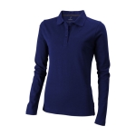 Damen Poloshirt aus Baumwolle, langarm, 200 g/m2, Elevate Life farbe ultramarinblau